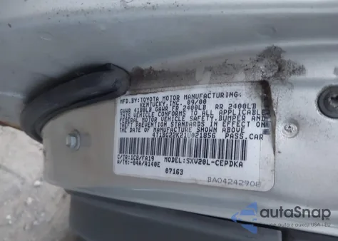 2001 Toyota Camry Ce из США, поврежденный, VIN 4T1BG22K21U021856